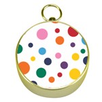 Polka Dot Gold Compasses Front