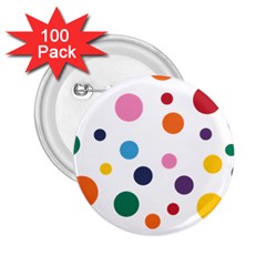 Polka Dot 2 25  Buttons (100 Pack) 