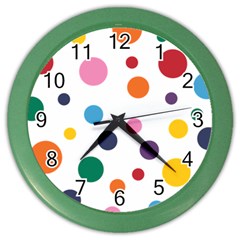 Polka Dot Color Wall Clock