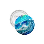 Tsunami Waves Ocean Sea Nautical Nature Water Painting 1.75  Buttons Front