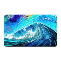 Tsunami Waves Ocean Sea Nautical Nature Water Painting Magnet (rectangular) by Ravend