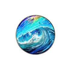 Tsunami Waves Ocean Sea Nautical Nature Water Painting Hat Clip Ball Marker by Ravend