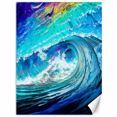 Tsunami Waves Ocean Sea Nautical Nature Water Painting Canvas 36  X 48  by Ravend