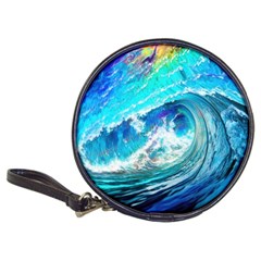 Tsunami Waves Ocean Sea Nautical Nature Water Painting Classic 20-cd Wallets by Ravend