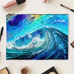 Tsunami Waves Ocean Sea Nautical Nature Water Painting Cosmetic Bag (XL) Front