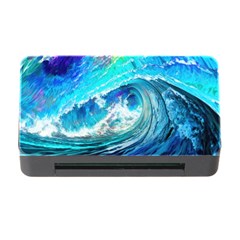 Tsunami Waves Ocean Sea Nautical Nature Water Painting Memory Card Reader With Cf by Ravend