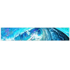 Tsunami Waves Ocean Sea Nautical Nature Water Painting Large Premium Plush Fleece Scarf  by Ravend