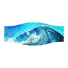 Tsunami Waves Ocean Sea Nautical Nature Water Painting Stretchable Headband by Ravend