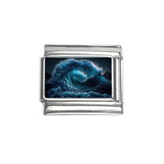 Tsunami Waves Ocean Sea Water Rough Seas 4 Italian Charm (9mm) by Ravend