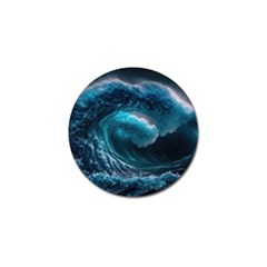 Tsunami Waves Ocean Sea Water Rough Seas 4 Golf Ball Marker by Ravend