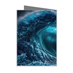 Tsunami Waves Ocean Sea Water Rough Seas 4 Mini Greeting Card Right