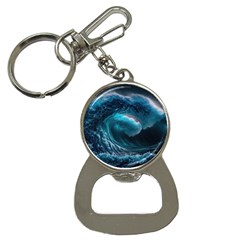 Tsunami Waves Ocean Sea Water Rough Seas 4 Bottle Opener Key Chain by Ravend