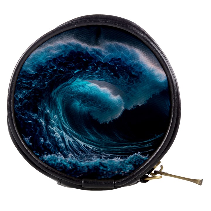 Tsunami Waves Ocean Sea Water Rough Seas 4 Mini Makeup Bag