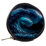 Tsunami Waves Ocean Sea Water Rough Seas 4 Mini Makeup Bag Back