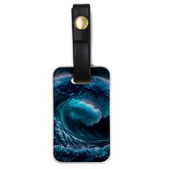 Tsunami Waves Ocean Sea Water Rough Seas 4 Luggage Tag (one Side) by Ravend