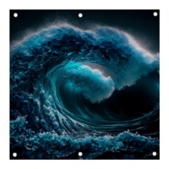 Tsunami Waves Ocean Sea Water Rough Seas 4 Banner And Sign 3  X 3  by Ravend