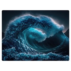 Tsunami Waves Ocean Sea Water Rough Seas 4 Premium Plush Fleece Blanket (extra Small)