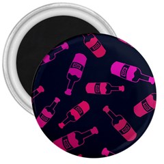 Wine Wine Bottles Background Graphic 3  Magnets by Ravend