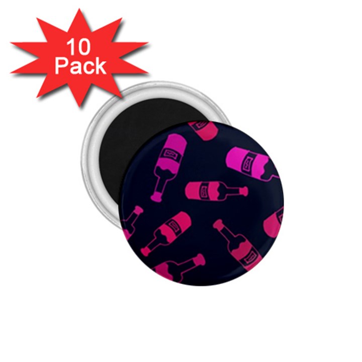 Wine Wine Bottles Background Graphic 1.75  Magnets (10 pack) 