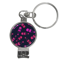 Wine Wine Bottles Background Graphic Nail Clippers Key Chain