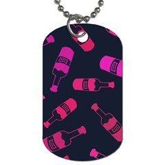 Wine Wine Bottles Background Graphic Dog Tag (one Side) by Ravend