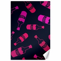 Wine Wine Bottles Background Graphic Canvas 24  X 36  by Ravend