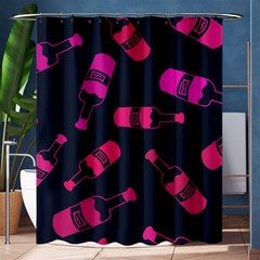 Wine Wine Bottles Background Graphic Shower Curtain 60  X 72  (medium)  by Ravend