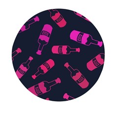 Wine Wine Bottles Background Graphic Mini Round Pill Box (pack Of 3) by Ravend