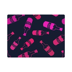 Wine Wine Bottles Background Graphic One Side Premium Plush Fleece Blanket (mini) by Ravend