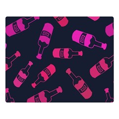 Wine Wine Bottles Background Graphic One Side Premium Plush Fleece Blanket (large) by Ravend