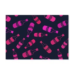 Wine Wine Bottles Background Graphic Crystal Sticker (a4)