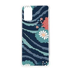 Waves Flowers Pattern Water Floral Minimalist Samsung Galaxy S20plus 6 7 Inch Tpu Uv Case by Ravend