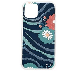 Waves Flowers Pattern Water Floral Minimalist Iphone 12 Pro Max Tpu Uv Print Case by Ravend