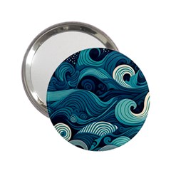 Waves Ocean Sea Abstract Whimsical Abstract Art 2 25  Handbag Mirrors by Ravend