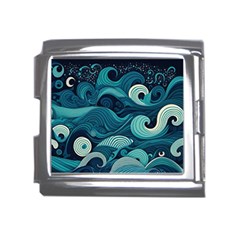 Waves Ocean Sea Abstract Whimsical Abstract Art Mega Link Italian Charm (18mm)