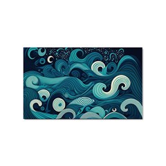 Waves Ocean Sea Abstract Whimsical Abstract Art Sticker (rectangular) by Ravend