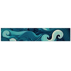 Waves Ocean Sea Abstract Whimsical Abstract Art Large Premium Plush Fleece Scarf  by Ravend