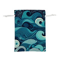 Waves Ocean Sea Abstract Whimsical Abstract Art Lightweight Drawstring Pouch (s) by Ravend