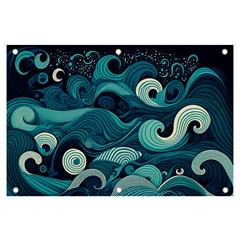 Waves Ocean Sea Abstract Whimsical Abstract Art Banner And Sign 6  X 4  by Ravend