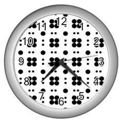 Polka Dot  Svg Wall Clock (silver) by 8989