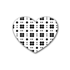 Polka Dot  Svg Rubber Coaster (heart) by 8989