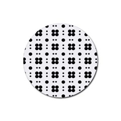 Polka Dot  Svg Rubber Coaster (round) by 8989