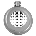 Polka Dot  Svg Round Hip Flask (5 oz) Front