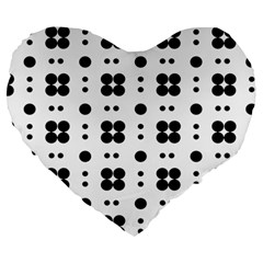 Polka Dot  Svg Large 19  Premium Heart Shape Cushions by 8989