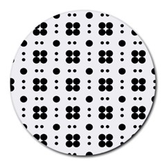 Polka Dot  Svg Round Mousepad by 8989