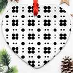 Polka Dot  Svg Heart Ornament (Two Sides) Back