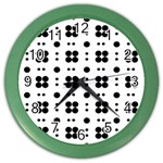 Polka Dot  Svg Color Wall Clock Front