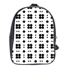 Polka Dot  Svg School Bag (large) by 8989