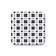 Polka Dot  Svg Rubber Square Coaster (4 Pack) by 8989