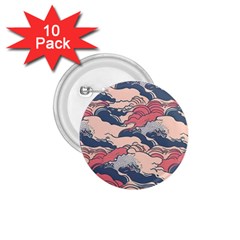 Waves Ocean Sea Water Pattern Rough Seas 1 75  Buttons (10 Pack) by Ravend